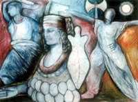 Diana/Artemis, Queen of the Amazons (oil, 1997)
